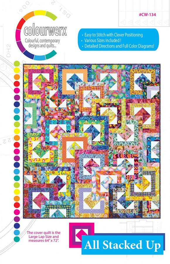 All Stacked Up CW-134 Quilting Pattern from Colourwerx by the pattern
