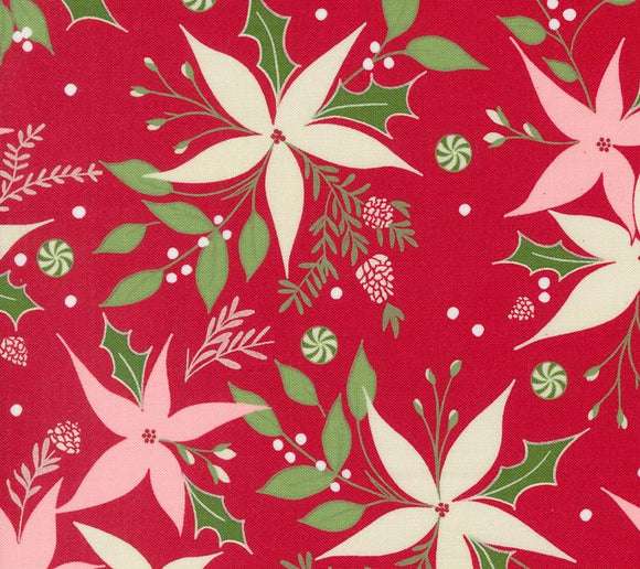 Once Upon Christmas Red Multi Poinsettia 43161-12 by Sweetfire Road from Moda by the yard