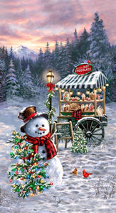 Frosty Delights 24" x 44" Snowman Panel CD2800-Multi from Timeless Treasures by the panel