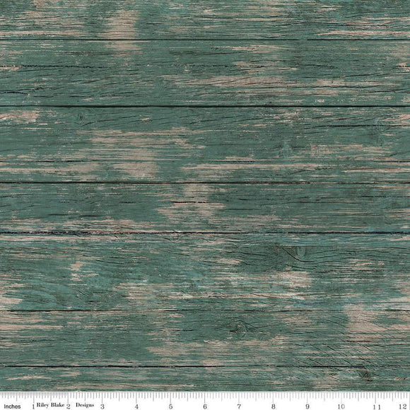 Spring Barn Quilts Barnwood Teal C14334-TEAL by Tara Reed from Riley Blake by the yard