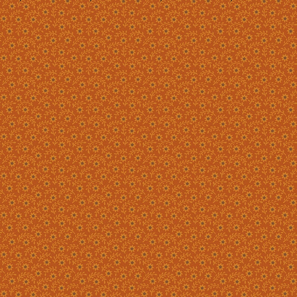 Prairie Dry Goods Orange Whispy Reproduction Fabric R1758 by Pam Buda from Marcus Fabrics by the yard