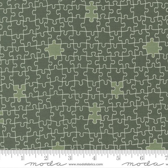 ABC XYZ Green Puzzle Fabric 20817-17 by Stacy Hsu from Moda