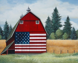 American Barn 36" x 44" Panel AL-5877 from David Textiles by the panel