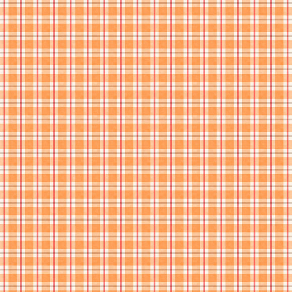 Autumn Day Orange Plaid Fabric 33870-813 from Wilmington by the yard