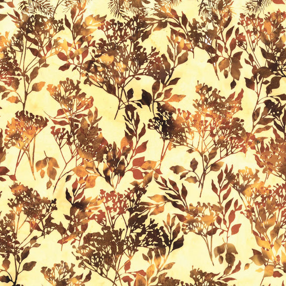 Bali Chai Tea Leaf Batik Fabric T2377-415 from Hoffman