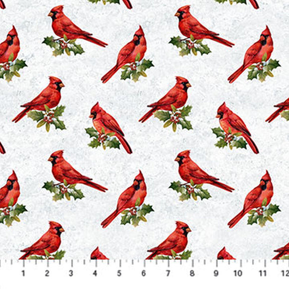 Cardinal's Visit Cardinals Allover Fabric DP24081-11 from Northcott by the yard