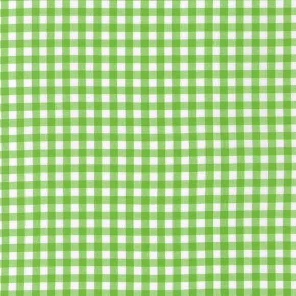 Carolina Lime Green Quarter Inch Gingham Fabric 1636850 from Robert Kaufman by the yard