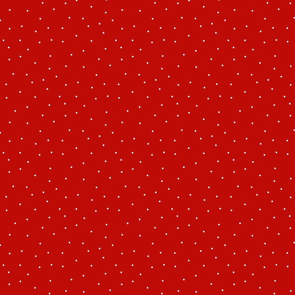 Essentials Tomato Red Pindot Fabric 39131-333 from Wilmington by the yard