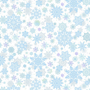 First Frost White Digital Snowflake 108" Wideback Fabric 6446-7 from Studio E