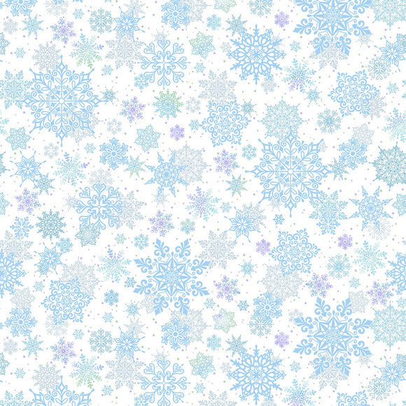 First Frost White Digital Snowflake 108