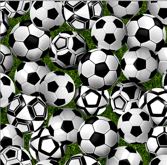Game Day Soccer Balls Fabric 595121 from Oasis Fabrics by the yard