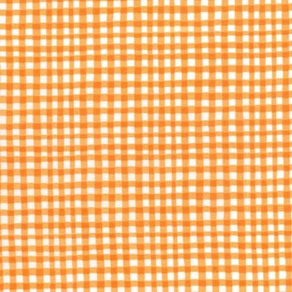 Gingham Play Pumpkin Orange Gingham Fabric CX7161-Pump-D from Michael Miller by the yard