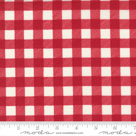Home Sweet Holidays Red / White Buffalo Plaid Fabric 56009-11 by Deb Strain from Moda by the yard