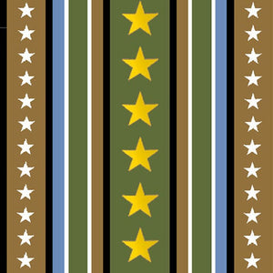 Hugs For Heroes Green Stripe 1649-22774-GA from Quilting Treasures