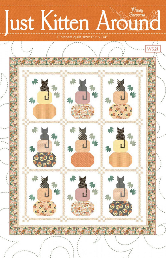 Just Kitten Around Fall Quilt Pattern by Wendy Sheppard