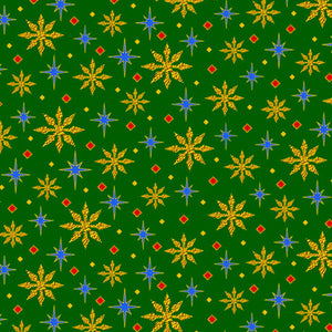 Nativity Green Stars Fabric 282872-G from Quilting Treasures