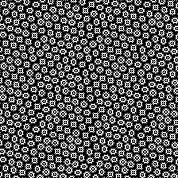 Night & Day Dotty Buttons Black/White Fabric 10401-39 from Kanvas/Benartex by the yard