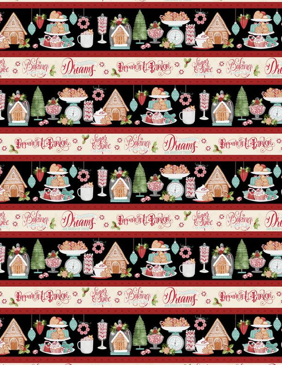 Peppermint Parlor Repeating Stripe 27634-923 from Wilmington by the yard.