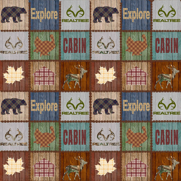 Realtree Edge Cabin Fever Check 10370 from Print Concepts by the year