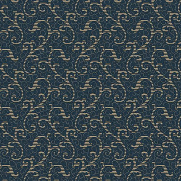 Windsor Scroll Navy 24542N from Quilting Treasures
