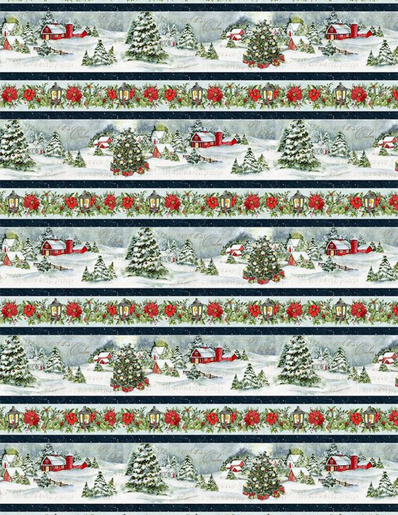 Winter Hollow Repeating Stripe Fabric 29743-417 from Wilmington by the yard
