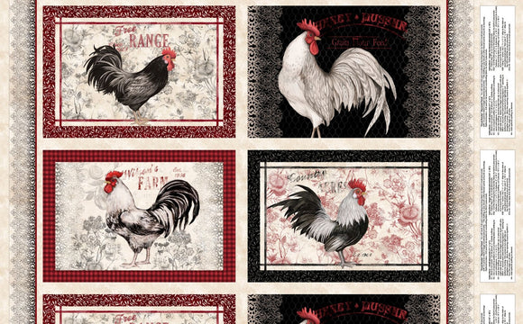 Proud Rooster Placemat Panel 39763-139 from Wilmington by the panel