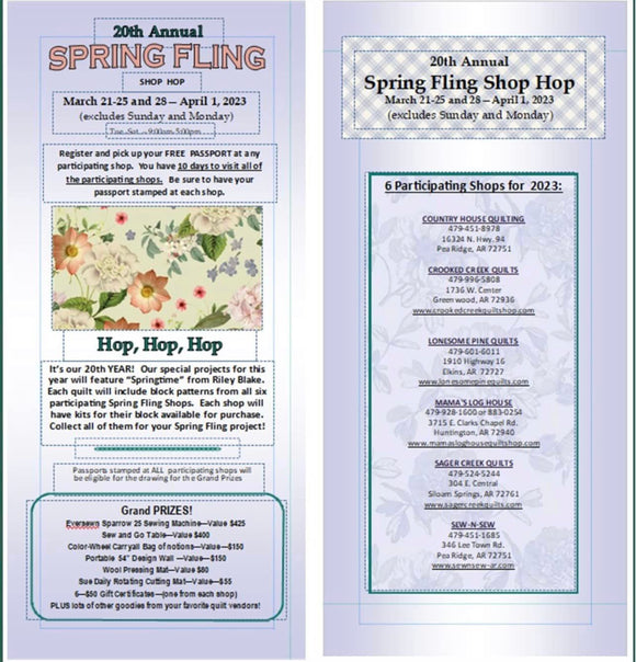 Just around the corner...Spring Fling Shop Hop 2023!