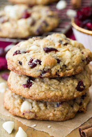 White and Milk Chocolate Cranberry Pecan Cookies