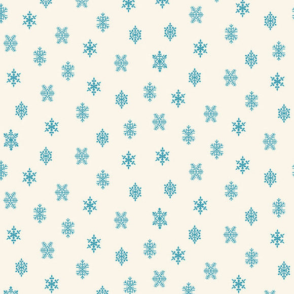 Snowflakes Winter in Snowtown 1223-01 Multi by Stacy West from Henry Glass by the yard