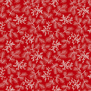 Blowing Trees Texture Winter in Snowtown 1224-88 Red by Stacy West from Henry Glass by the yard