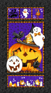 Boo Whoo 24" x 42" Glow In The Dark Panel 1251PG-93 from Henry Glass by the panel