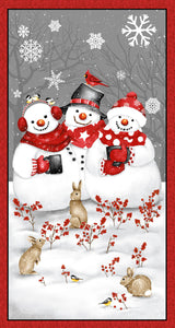 Snow Crew 24"x42" Panel 1296P-89 by Barb Tourtillotte from Henry Glass by the panel