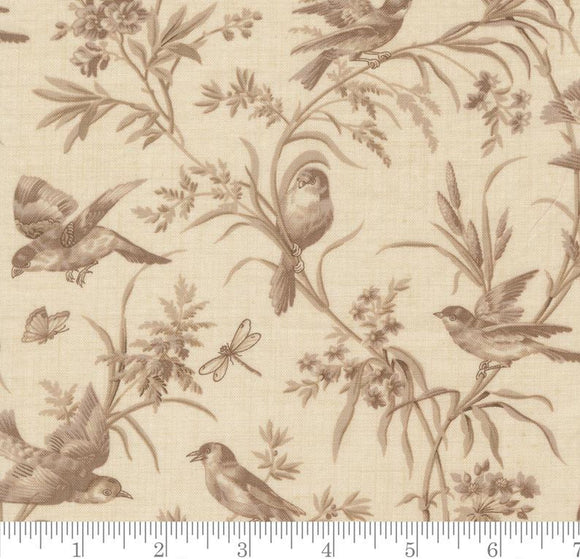Moineau Florals Birds Joie De Vivre Pearl Roche 13983 12 by French General from Moda by the yard