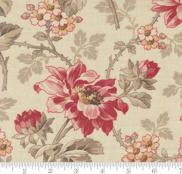 Angelique Florals Joie De Vivre Pearl 13980 11 by French General from Moda by the yard
