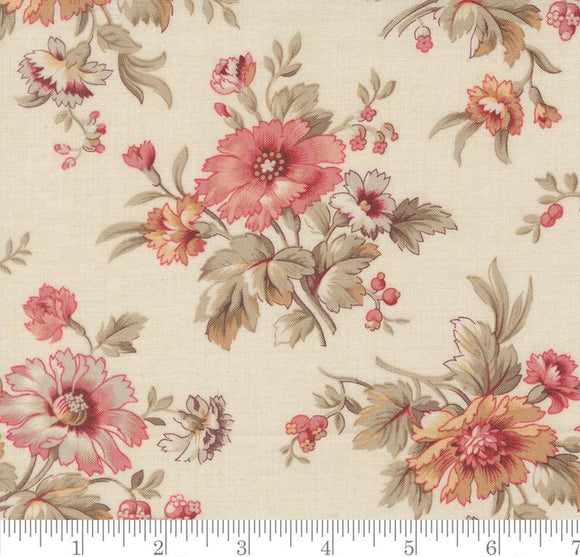 Cosmos Florals Joie De Vivre Pearl 13981 11 by French General from Moda by the yard
