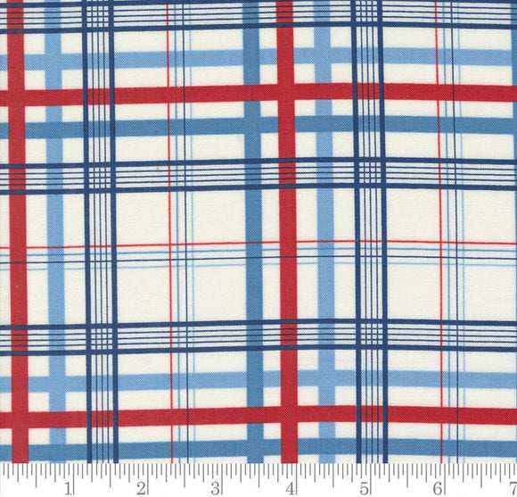 Plaid Checks and Plaids Americana Grand Haven Cream 14989 11 by Minick & Simpson from Moda by the yard