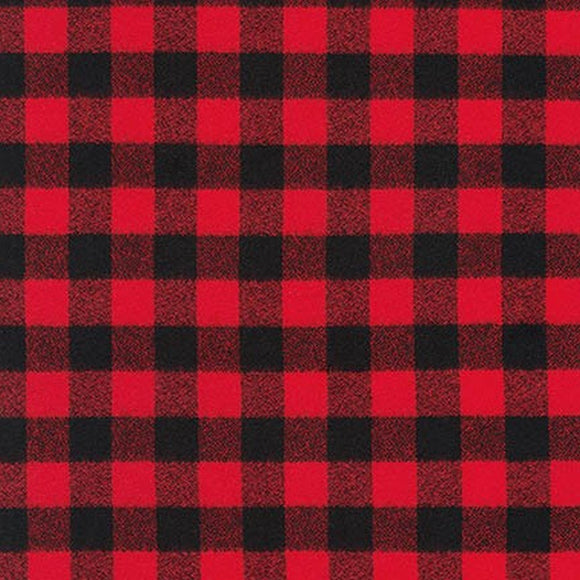 Mammoth Yarn Dyed Flannel SRKF-16944-3 RED from Robert Kaufman by the yard