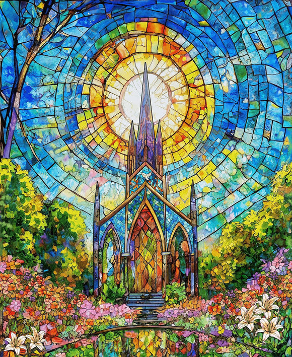 Faith in Full Color 2188P-74 Turquoise/Multi from Henry Glass by the panel
