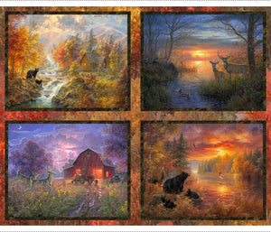 Whitetail Country Large 36″ x 43″ Panel 22205 Multi-Color By 3 Wishes by the panel