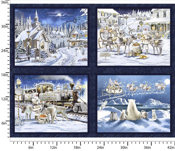 Here Comes Santa Panel 22240-PNL-CTN-D from 3 Wishes by the panel