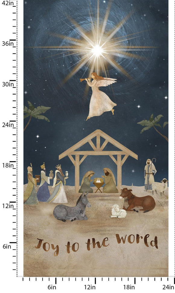 Joy to the World Panel O' Holy Night 22354-PNL-CTN-D from 3 Wishes by the panel