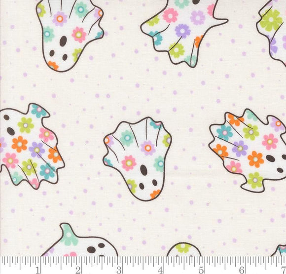 Dancing Ghosts Novelty Ghost Dots Halloween Fab Boo Lous Ghostly 22480 11 by Me & My Sister from Moda by the yard
