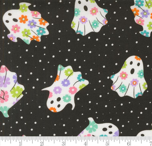 Dancing Ghosts Novelty Ghost Dots Halloween Fab Boo Lous Night 22480 23 by Me & My Sister from Moda by the yard