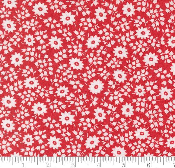 Perky Posies Florals 30s Playtime 2025 Scarlet 23372 14 by Linzee McCray from Moda by the yard