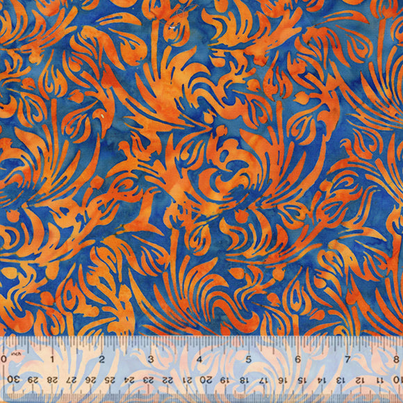 Morocco Tulips 2593Q-X Blue Batik by Anthology from Windham by the yard