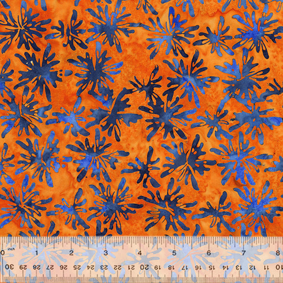 Morocco Blooms 2601Q-X Orange Batik by Anthology from Windham by the yard