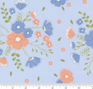 Peachy Keen Moonlit Meadow Florals Light Blue 29170 14 by Corey Yoder from Moda