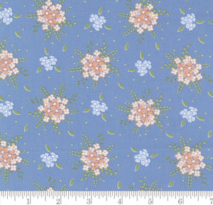 Peachy Keen Blooming Florals Blue 29172 15 by Corey Yoder from Moda 