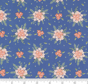Peachy Keen Blooming Florals Cobalt 29172 16 by Corey Yoder from Moda