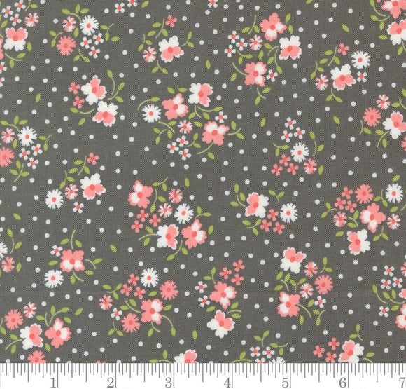 Flower Dot Small Floral Cali Co Slate 29190 24 by Corey Yoder from Moda by the yard